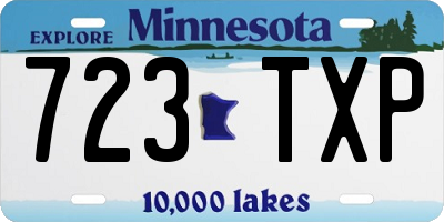 MN license plate 723TXP
