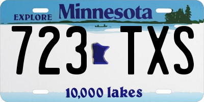 MN license plate 723TXS