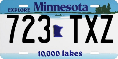 MN license plate 723TXZ