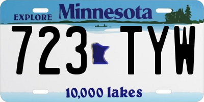 MN license plate 723TYW