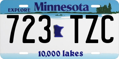 MN license plate 723TZC