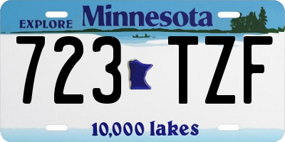 MN license plate 723TZF