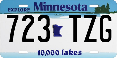 MN license plate 723TZG