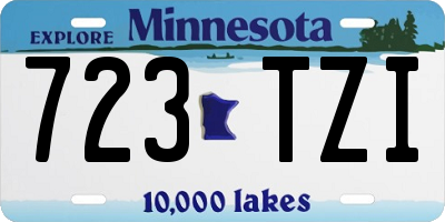 MN license plate 723TZI
