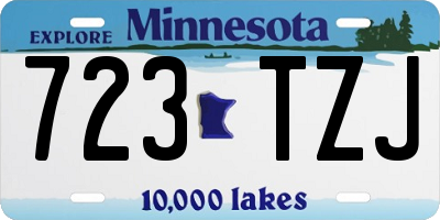 MN license plate 723TZJ