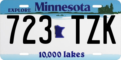 MN license plate 723TZK