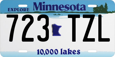 MN license plate 723TZL