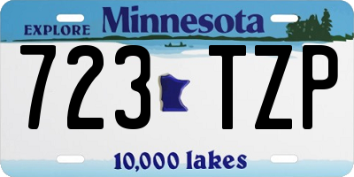 MN license plate 723TZP