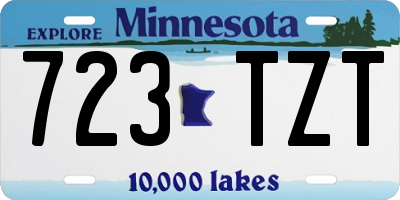 MN license plate 723TZT