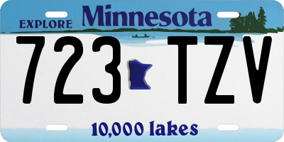 MN license plate 723TZV