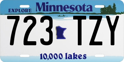 MN license plate 723TZY