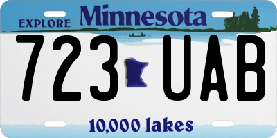 MN license plate 723UAB