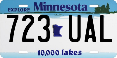 MN license plate 723UAL