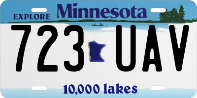 MN license plate 723UAV