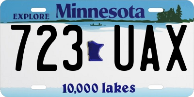 MN license plate 723UAX