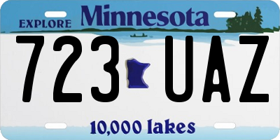 MN license plate 723UAZ