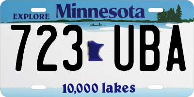 MN license plate 723UBA