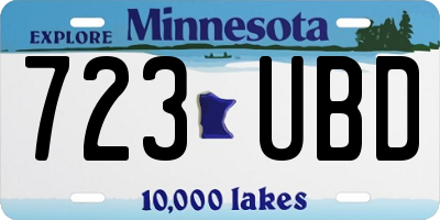 MN license plate 723UBD