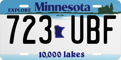MN license plate 723UBF