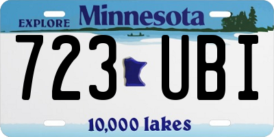 MN license plate 723UBI