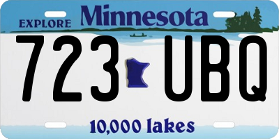MN license plate 723UBQ