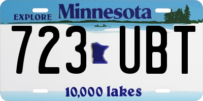MN license plate 723UBT