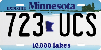 MN license plate 723UCS