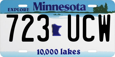 MN license plate 723UCW