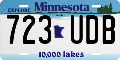 MN license plate 723UDB