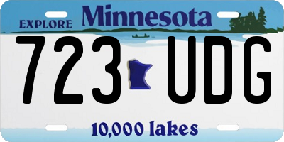 MN license plate 723UDG