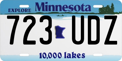 MN license plate 723UDZ