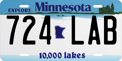 MN license plate 724LAB