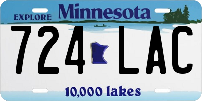 MN license plate 724LAC