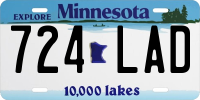 MN license plate 724LAD