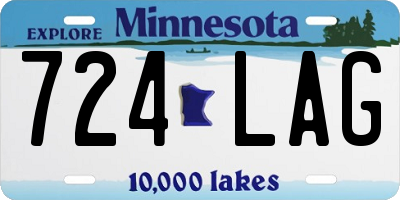 MN license plate 724LAG