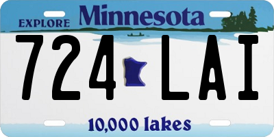 MN license plate 724LAI