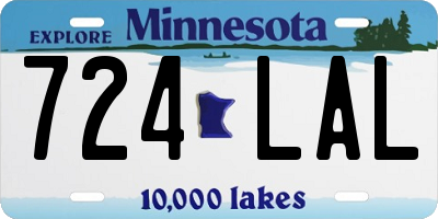 MN license plate 724LAL