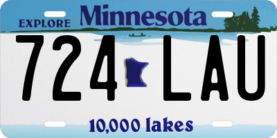 MN license plate 724LAU
