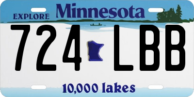 MN license plate 724LBB