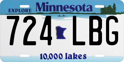 MN license plate 724LBG