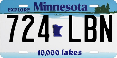 MN license plate 724LBN