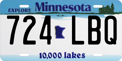 MN license plate 724LBQ