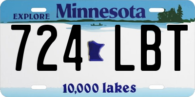 MN license plate 724LBT