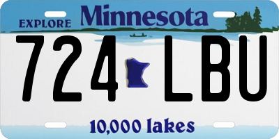 MN license plate 724LBU