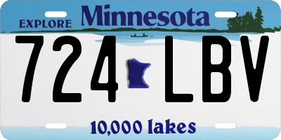 MN license plate 724LBV