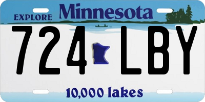 MN license plate 724LBY