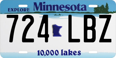 MN license plate 724LBZ