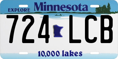 MN license plate 724LCB