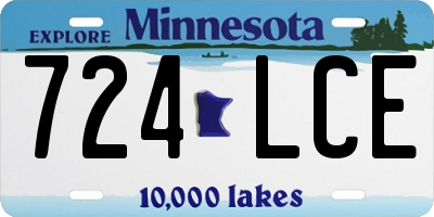 MN license plate 724LCE