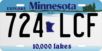 MN license plate 724LCF